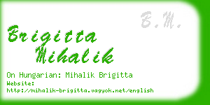 brigitta mihalik business card